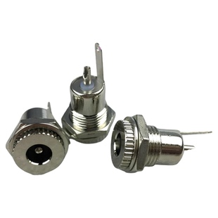 全金属黄铜DC电源插座5.5 2.1 3.5mm插大电流dc直流插座公母接头