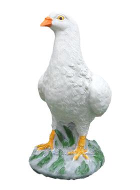 树脂祝福新中式幼儿园小白鸽摆件