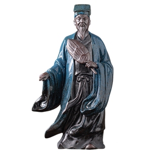 诸葛亮陶瓷家居装饰品摆设创意三国历史人物摆件孔明桌面工艺品
