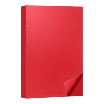 红色a4打印纸大红色a4纸彩纸打印纸粉色复印纸500张一包学生手工折纸70g80g加厚打印纸张a4公告办公用纸包邮