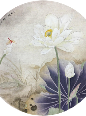 临王少卿工笔画白描底稿牡丹