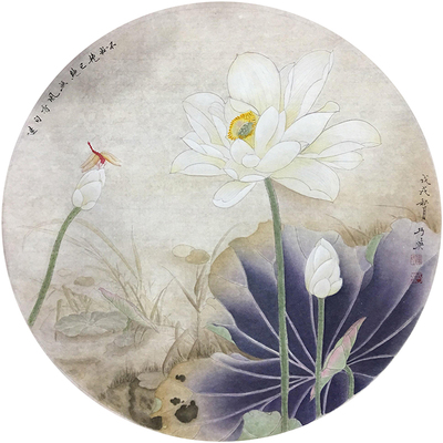 临王少卿工笔画白描底稿牡丹