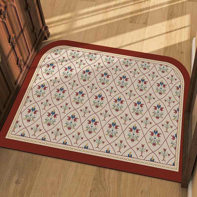 美式浪漫入户地垫家用皮革剪裁垫免洗可门口铺全地玄关可擦脚垫