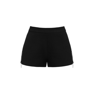 VOCK 显瘦神裤 百搭款黑色十字架收腰辣妹外穿打底a字短裤子秋冬