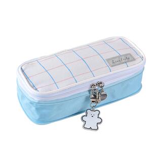 日本KOKUYO国誉笔袋双层女孩文具盒铅笔盒笔袋简单大容量学生用男孩收纳盒ins日系考试季铅笔袋女生初中文艺