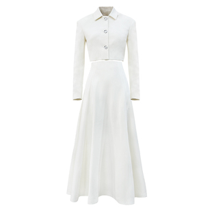 长袖小西服加A字裙半身裙长裙许我耀眼许妍同款套装气质西装外套