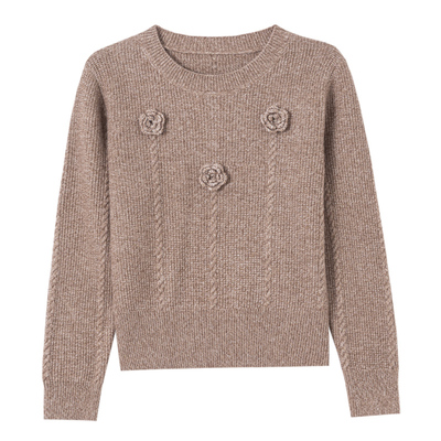 恒源祥100%纯羊毛衫短款内搭毛衣