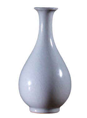 汝州玉壶春官窑釉色仿古风摆件