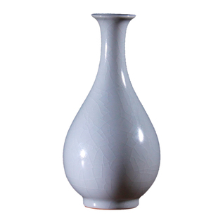 李廷怀汝窑汝州高端汝瓷正品玉壶春官窑釉色仿古器型瓶子花瓶摆件