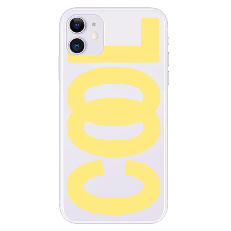 ins风淡黄色英文cool适用iPhone16/17promax软苹果12/13/14/15手机壳夏天