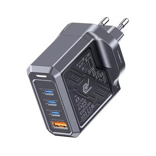 REMAX 120W USB C Charger UK Plug智能快充氮化镓手机港澳UK欧规EU德国充电器可折叠插头笔记本充电器