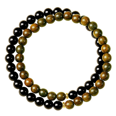 宫里上新天然绿檀木手串