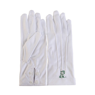 友谊双扣高级礼仪白手套薄款弹力检阅执勤开车礼宾 升旗礼仪手套