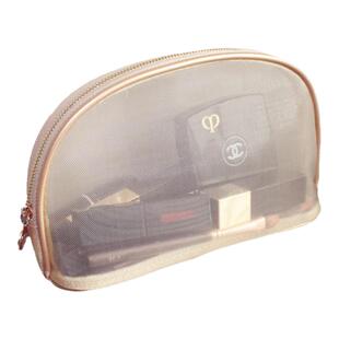 cpb高品质网纱化妆包洗漱包透明网格化妆袋随身旅行便携收纳包