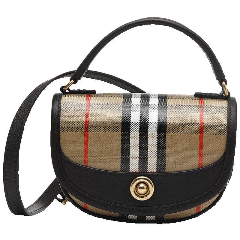 【自营】BURBERRY/博柏利经典格子纹女士手提单肩斜挎包腋下包