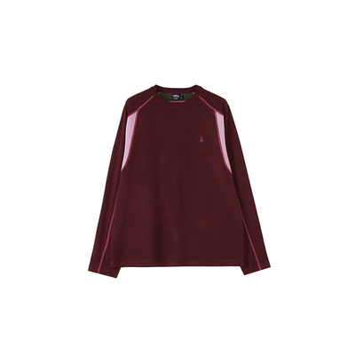 ARCH圆领撞色色绒感保暖长袖T恤