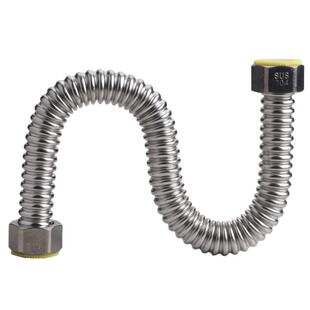 加厚防爆304不锈钢波纹管4分热水器马桶冷热上进水管金属软管dn15