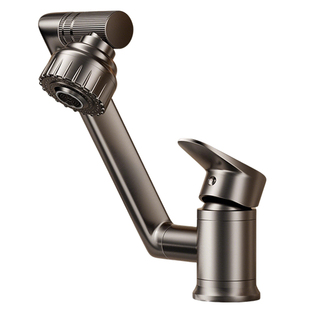 超矮款洗脸盆水龙头冷热万向卫生间洗手盆面盆家用机械臂精铜龙头