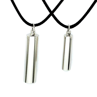 可以装放东西的项链可打开能装药纸条香水空心瓶子吊坠男小药盒