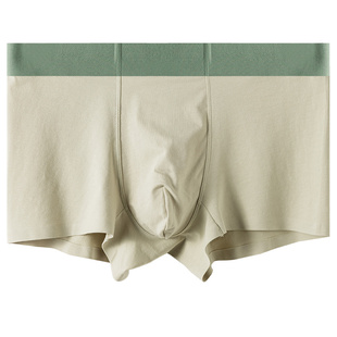 男士内裤无痕纯棉新疆棉60支透气吸汗大码宽松四角裤春秋男生平角