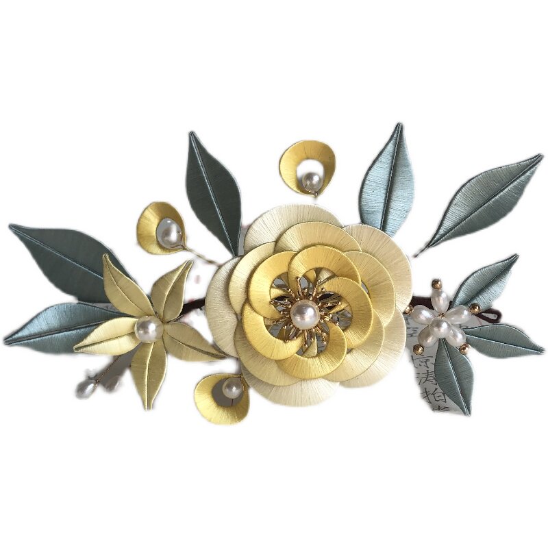 缠花发簪diy材料包山茶汉服原创