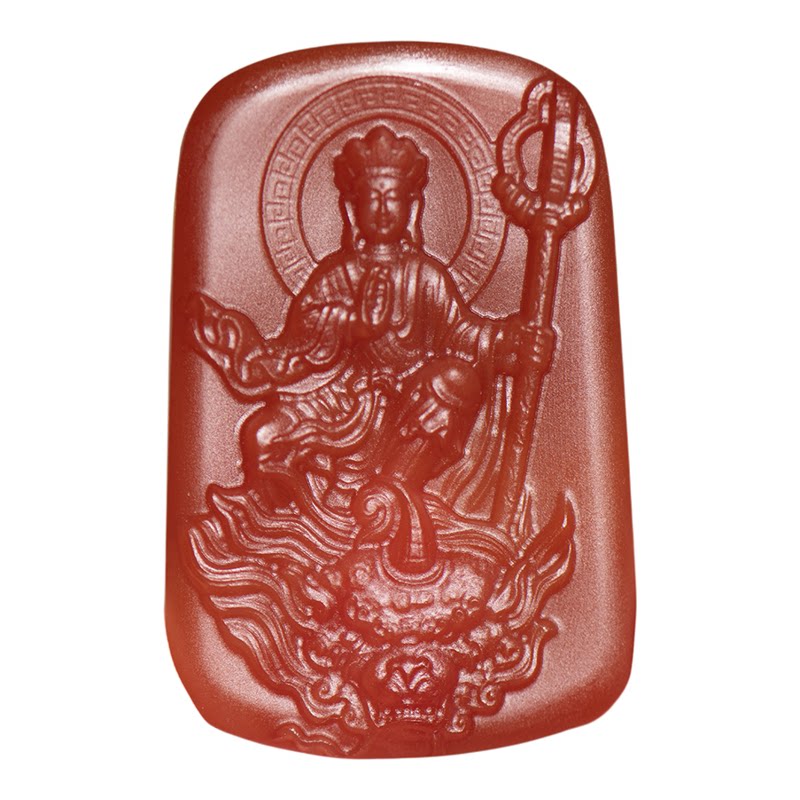 天然玛瑙地藏王菩萨佛公吊坠护符