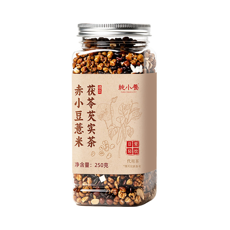 三伏天熟赤小豆薏米茯苓芡实茶