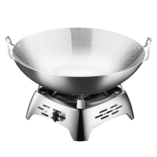 不锈钢固体燃料酒精炉子家用小火锅饭店干锅小锅仔商用锅具炉套装
