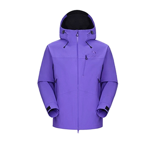 骆驼冲锋衣紫色男女户外硬壳轻量化单层外套新款防风防水登山服