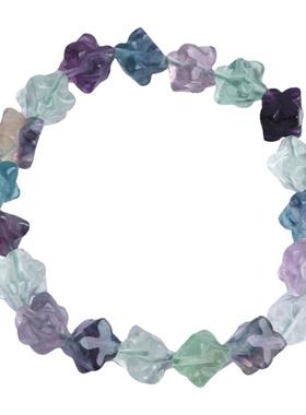 天然卡巴星全彩萤石手链