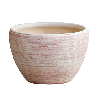 新款透气粗釉陶瓷花盆大口径北欧风室内外多肉绿植吊兰高颜值盆栽