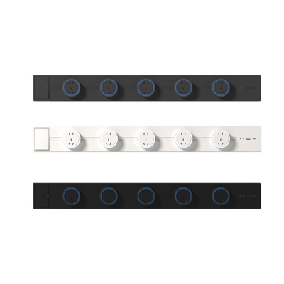 带开关轨道插座感应灯可移动明装磁吸电力导轨厨房家用轨道式插排