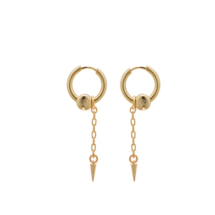 STUGAZIICE 尖锥金银耳环小众设计女高级感精致明星同款双色耳饰