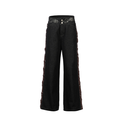 先验失落的马黑色原牛牛仔裤