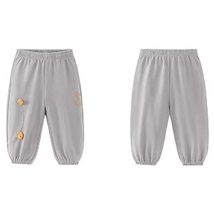 迷你巴拉男女童宝宝裤子2026夏吸湿速干透气轻薄抗起球防蚊裤长裤