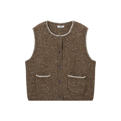 indicia标记商场同款2025冬新款设计感小香风叠穿马甲 F2D5MJ583C