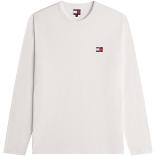 Tommy26秋冬新款男装纯棉潮流休闲刺绣圆领正肩内搭长袖T恤上衣