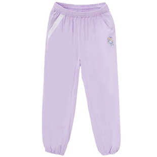 PawinPaw卡通小熊童装2024年夏季新款女童裤子梭织透气防蚊长裤