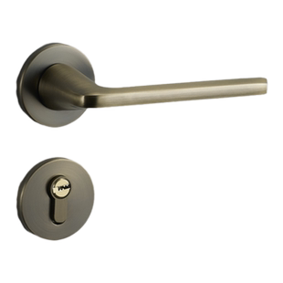 卧室门锁青古铜色室内房间门锁家用通用型木门把手静音磁吸款锁具