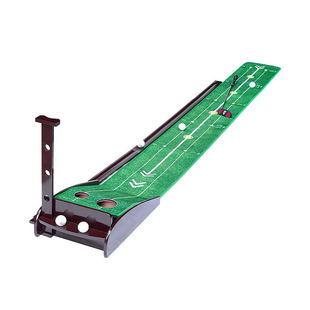 TTYGJ 2025新款室内高尔夫推杆练习器 实木带挡球板天鹅绒练习毯