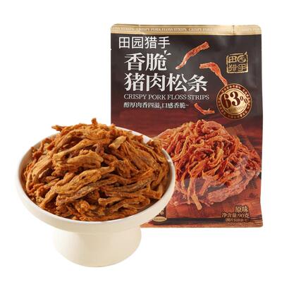 田园猎手原味非油炸猪肉松条90g