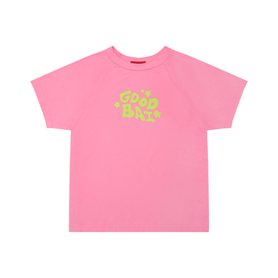 GOODBAI GOODEES撞色字母印花插肩袖短袖T恤