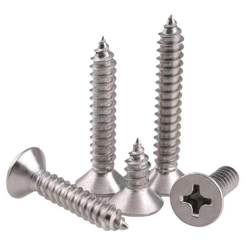 316不锈钢沉头自攻螺钉M2M3M4M5M6平头十字螺丝自攻丝木螺丝钉