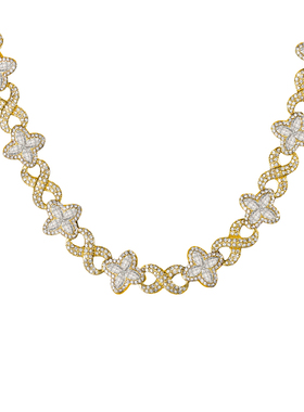 KILLWMMER满钻四叶草锁骨链男