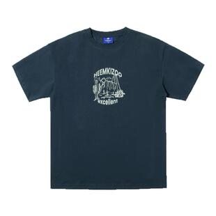 250g索罗娜嘿马七作美式复古夏季男生沙漠仙人掌印花宽松短袖T恤