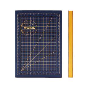 Daycraft德格夫旗舰数字板系列A5网格笔记本子记事本创意手账方格本软皮笔记本可定制logo