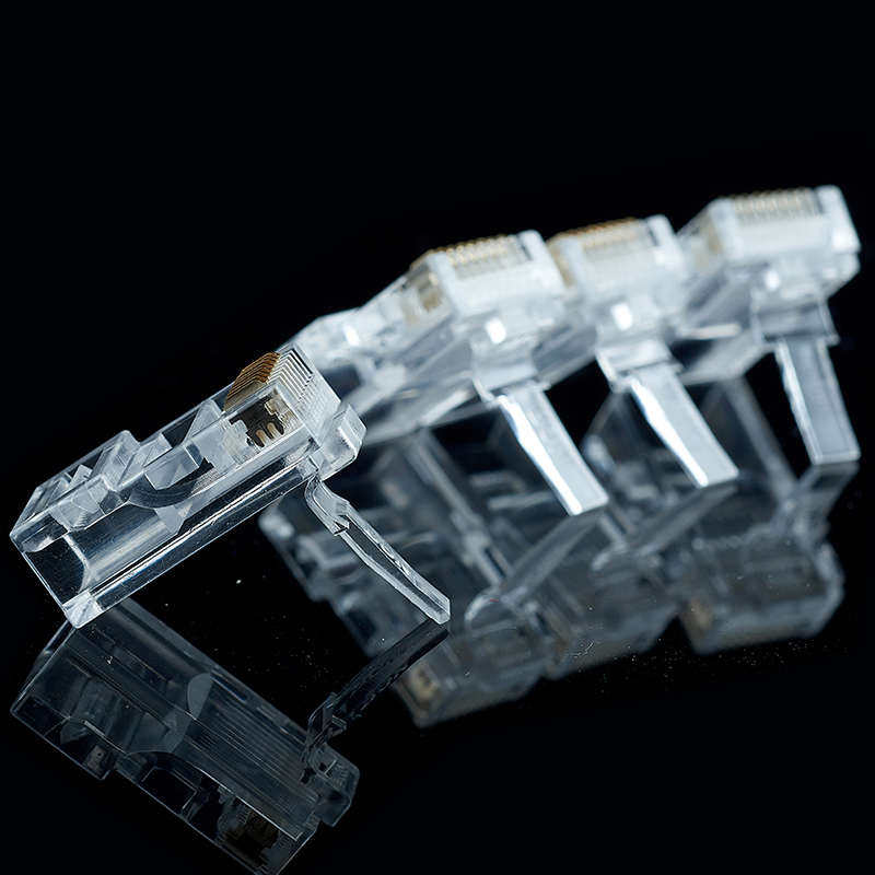 东霖超5五六类网络水晶头8P8C非屏蔽RJ45家用电脑网线连接头100颗