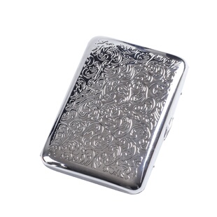 复古古银烟盒中粗烟两用中支烟20/粗烟16支金属香烟盒防压便携式