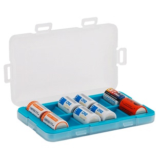 JJC cr2拍立得mini相机电池收纳盒9V电池CR123电池CR2充电池12节防潮保护盒CR17345/16340/CR15H270电池盒