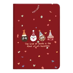 适用于苹果平板保护套ipadpro保护壳mini4防摔2018新年红保护壳笔槽10代2020/2019平板壳2air6红色动漫可爱